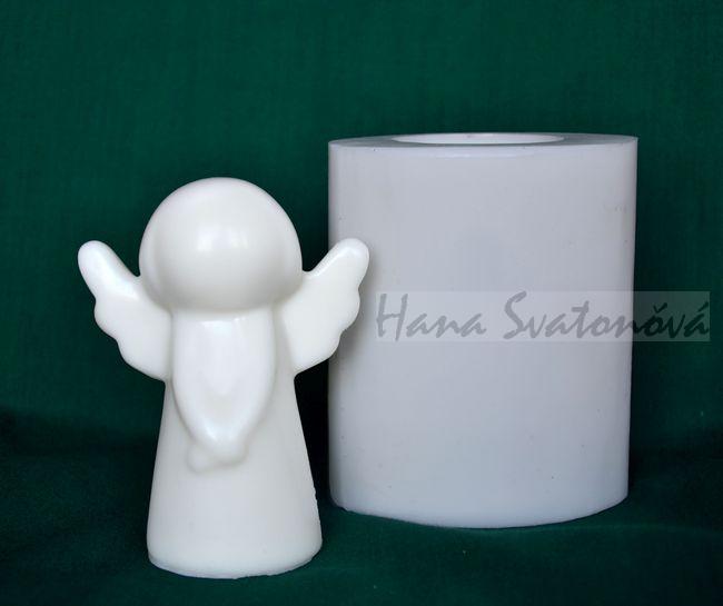 Andělíček široký zlatý - výška 11,5cm