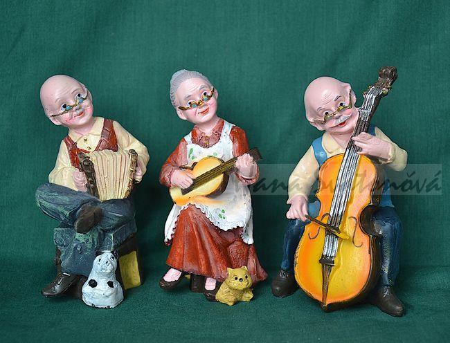 Hudební trio Senior - Kytaristka, výška 11,5cm