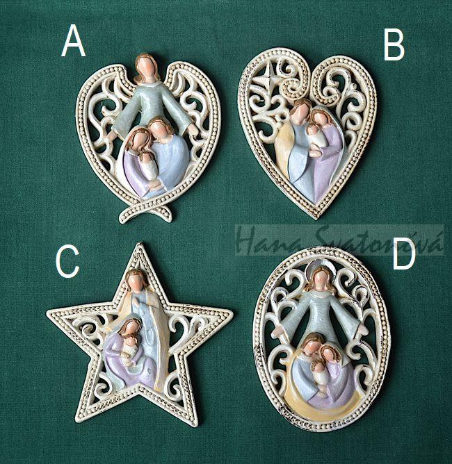 Relief Svatá rodina Ornament ovál- vel. 8cm