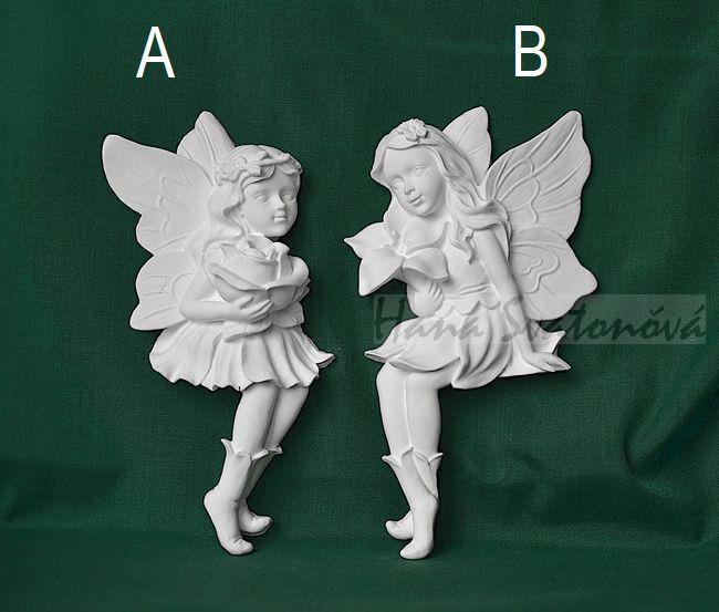 Relief - Víla s lilií, výška 17cm