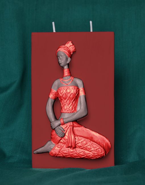 Africká žena 5 (Kvádr) - 9,5x16cm