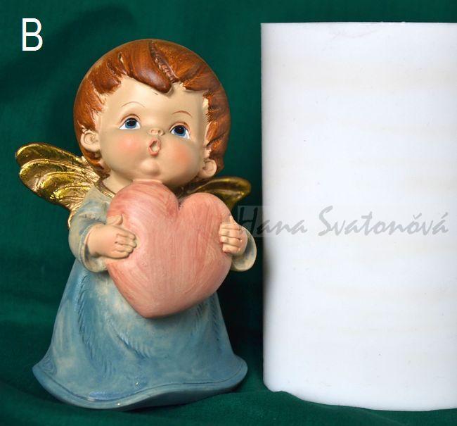 Andělíček buclatý modlící - výška 12,5cm