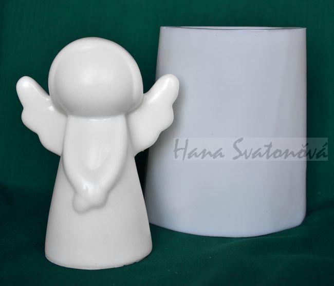 Andělíček široký zlatý - výška 11,5cm