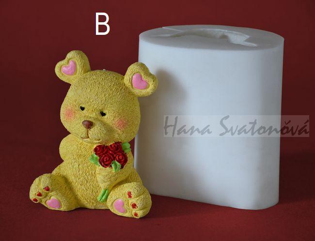 Medvídek žlutý se srdíčkem- výška 10cm