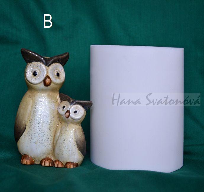 Sovy štíhlé dvojčata - výška 11cm