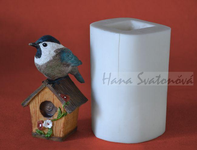 Ptáček na konvi - výška 11cm