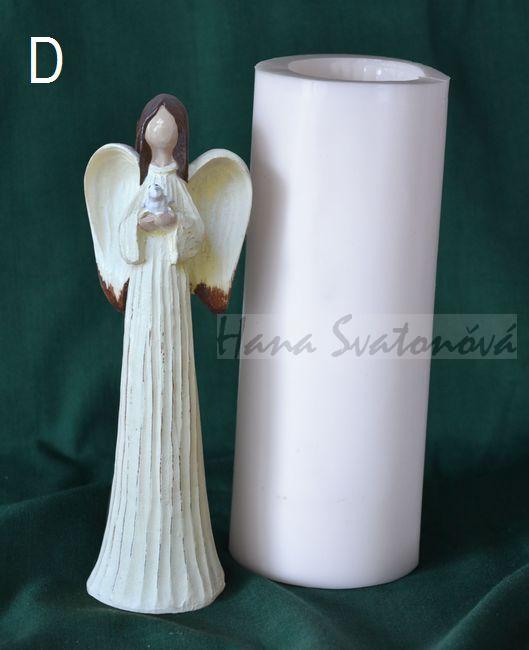 Anděl v bílém s hvězdou- výška 16cm